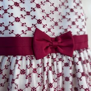 American Princess Burgundy and White Formal Dress
